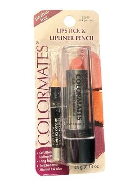 Colormates Lipstick & Lipliner Pencil - Pink/Coral Shade